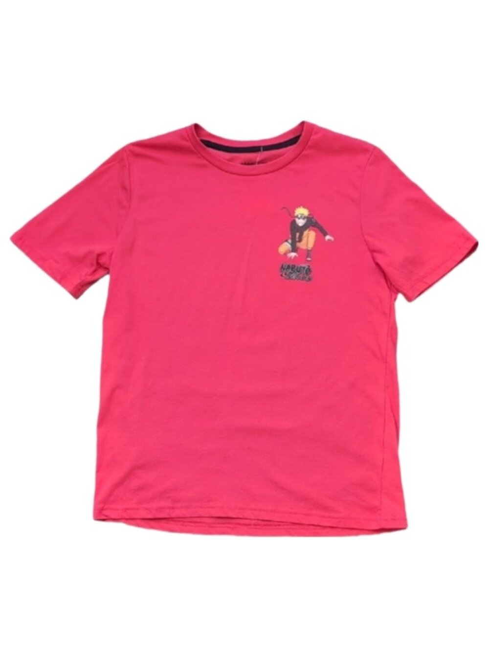 Naruto Shippuden Crew Neck Tshirt Boys Large Red Graphic Short Sleeve Top